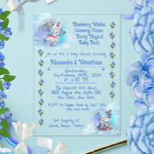Invitación Acrílica para Baby Shower de Gnomos de
