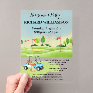 Invitación Acrílica para Fiesta de Jubilación y Go