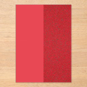 Invitación acrílica roja de tomate de doble tono (