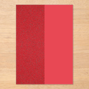 Invitación acrílica roja de tomate de doble tono (