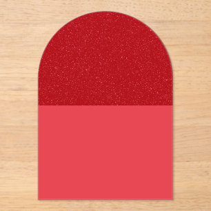 Invitación Acrílica Roja Tomate con Brillo Persona