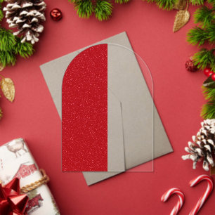 Invitación Acrílica Roja Vertical Personalizada