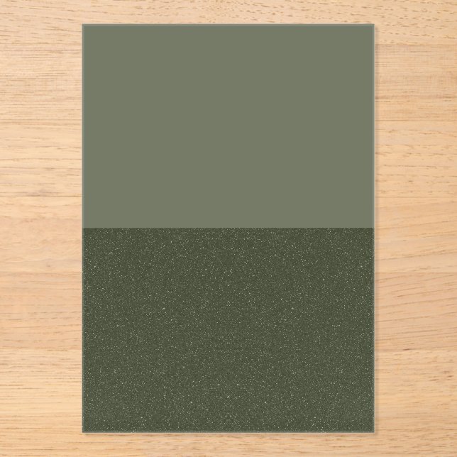 Invitación acrílica verde de dos tonos mosis - Per (Anverso)