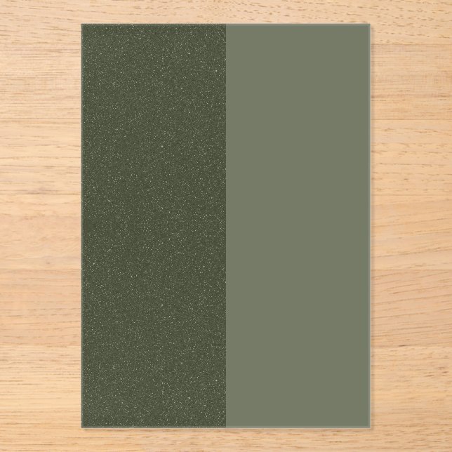 Invitación Acrílica Verde Moss de dos tonos - Pers (Anverso)