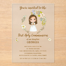 Invitación acrílico GEORGIA Primera Comunión