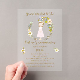 Invitación acrílico JULIA Primera Comunión