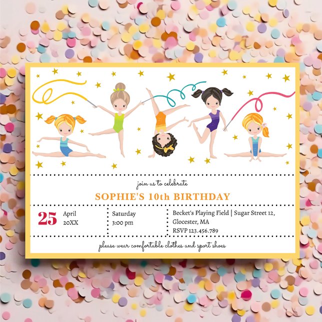 Invitación Acrobacias divertidos niños de cumpleaños Invitaci (Subido por el creador)
