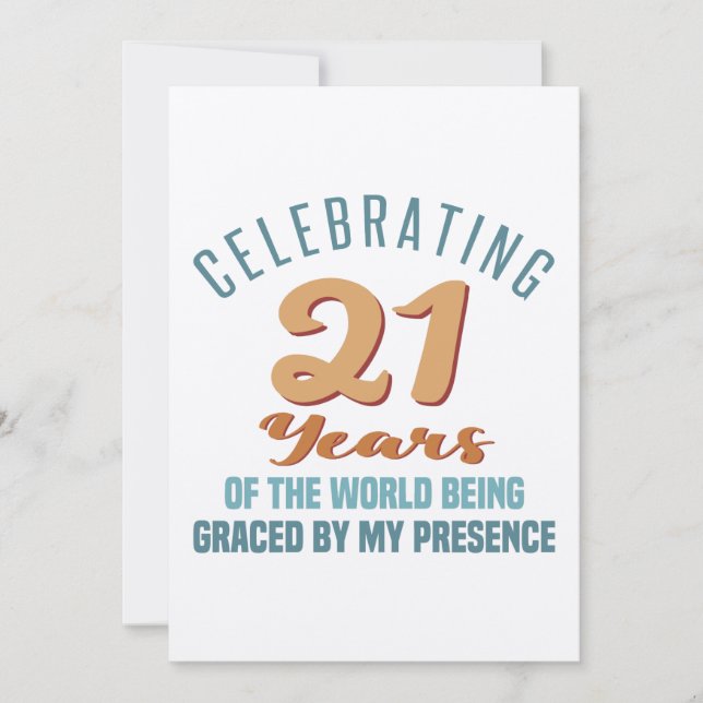 Invitación Actitud de cumpleaños 21 (Anverso)