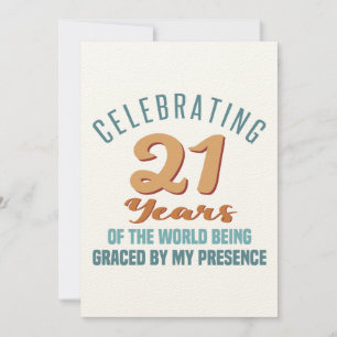 Invitación Actitud de cumpleaños 21
