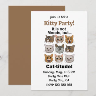 Invitación Actitud de gato Estados de ánimo de gato Amantes d