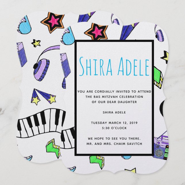 Invitación Activar la música (Anverso / Reverso)