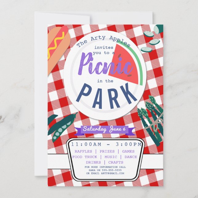 Invitación Actividad benéfica para el cumpleaños de PTA PTO (Anverso)