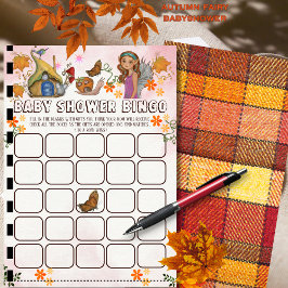 Invitación Actividad de Bingo Baby Shower de hadas mágicas