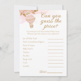 Invitación Actividad de precios de Baby Shower Aventura de gl