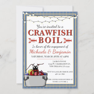 Invitación Actividad especial de Crawfish Boil Engaño Blue Go