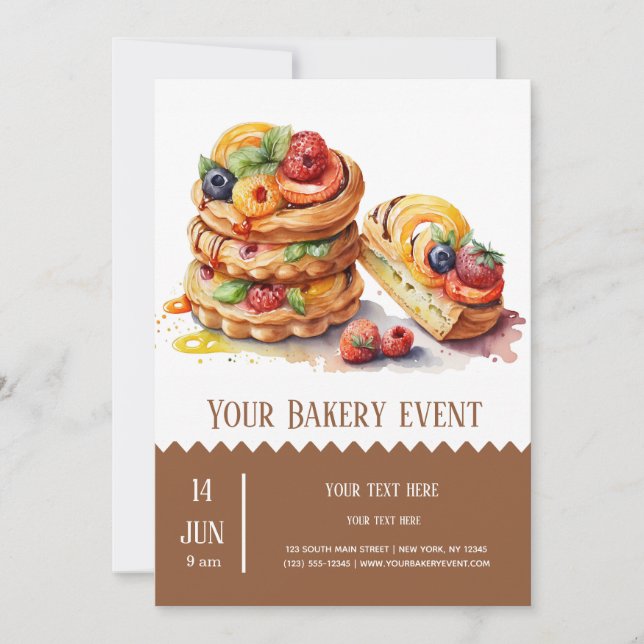 Invitación Acto de Bakery Bake (Anverso)