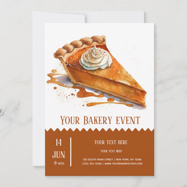 Invitación Acto de Bakery Bake (Anverso)