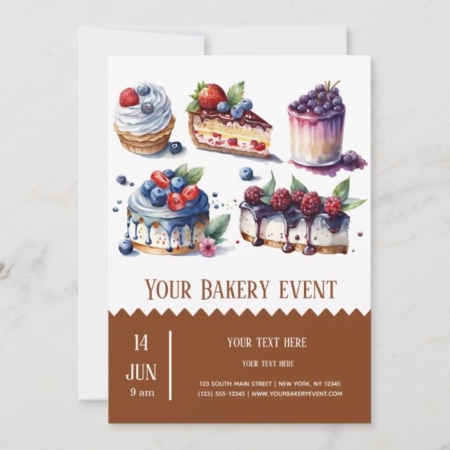 Invitación Acto de Bakery Bake (Anverso)