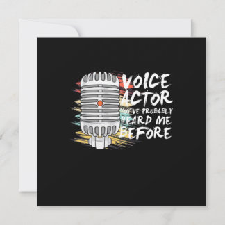 Invitación Actor de voz antes