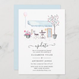 Invitación Actualización de Boda de acuarela de París