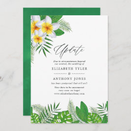 Invitación Actualización de Boda de acuarela hawaiana Aloha L