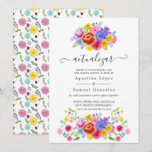 Actualización de boda de fiesta floral acuarela es