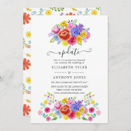Invitación Actualización de Boda de Fiesta Mexicana Floral Wa