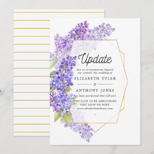 Invitación Actualización de boda de herbarium geométrico de o