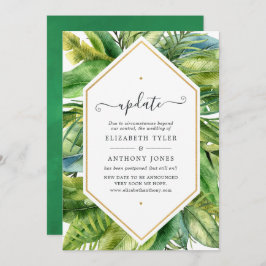 Invitación Actualización de Boda de verano tropical acuarela