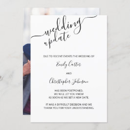 Invitación Actualización de Boda Foto Personalizada Aplazamie