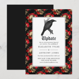 Invitación Actualización de Boda Gótica Floral