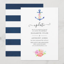 Actualización de boda náutica acuarela