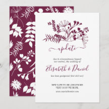 Actualización de Boda Simple Moderna Burgundy