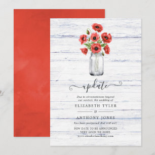 Invitación Actualización de casamiento en el país de color ro