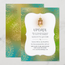 Invitación Actualización de la boda árabe de Bollywood con pa