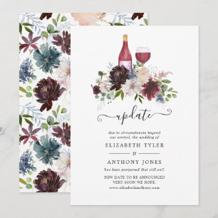 Invitación Actualización de la boda de cata de vino de Borgoñ
