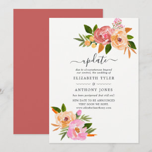 Invitación Actualización de la boda de primavera