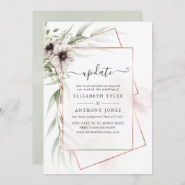 Invitación Actualización de la Boda geométrica de Eucalyptus 