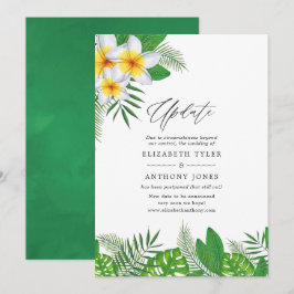 Invitación Actualización de la boda hawaiana alohá con acuare