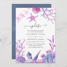 Invitación Actualización del Boda de acuarela Ocean Life