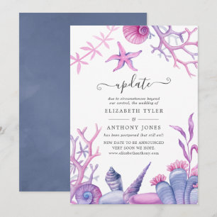 Invitación Actualización del Boda de acuarela Ocean Life