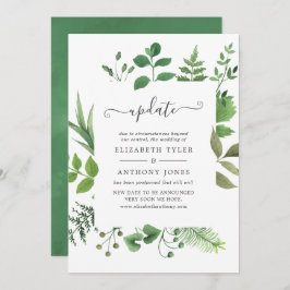 Invitación Actualización del Boda de Bosques de Bosque de Woo