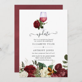 Invitación Actualización del Boda de degustación de vino de c