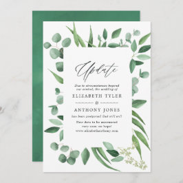 Invitación Actualización del Boda de Eucalyptus Greenery
