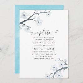 Invitación Actualización del Boda de flores de cerezo blanco