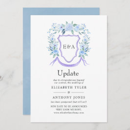 Invitación Actualización del Boda de Monograma Floral