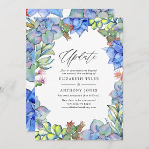 Invitación Actualización del Boda de Suculents
