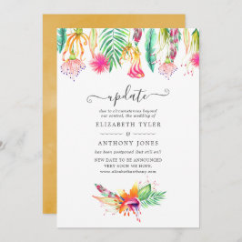 Invitación Actualización del Boda de verano tropical floral