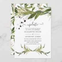 Actualización del Boda de Watercolor Leafy Greener