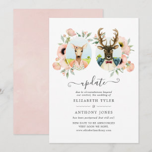 Invitación Actualización del Boda divertida de Woodland Fores